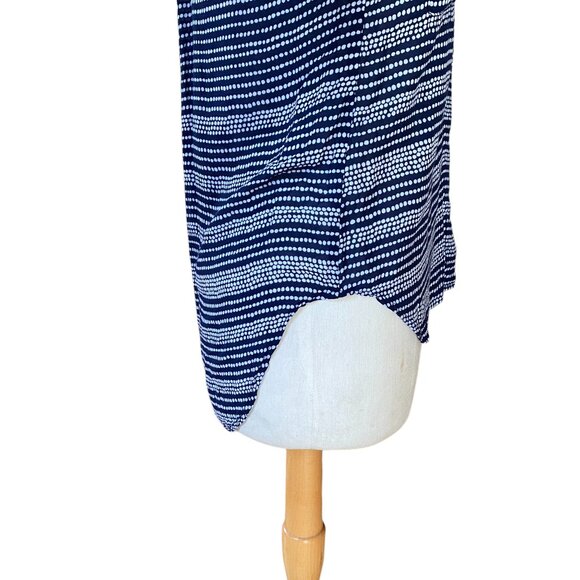 Cloth & Stone Rayon Striped Dots Button Front Nautical Coastal Flowy Shirt-XS - Picture 4 of 11